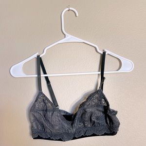 Gray Lace Gap Body Bralette - M
